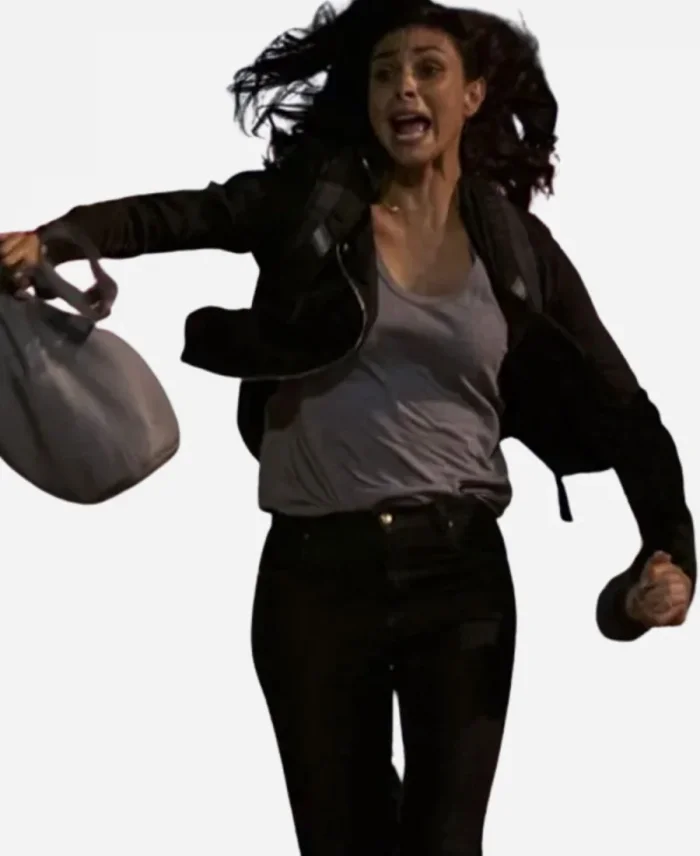 Greenland 2025 Morena Baccarin Biker Jacket