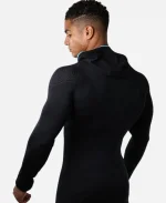 Gymshark Onyx V1 Black Half Zip Hoodie For Sale