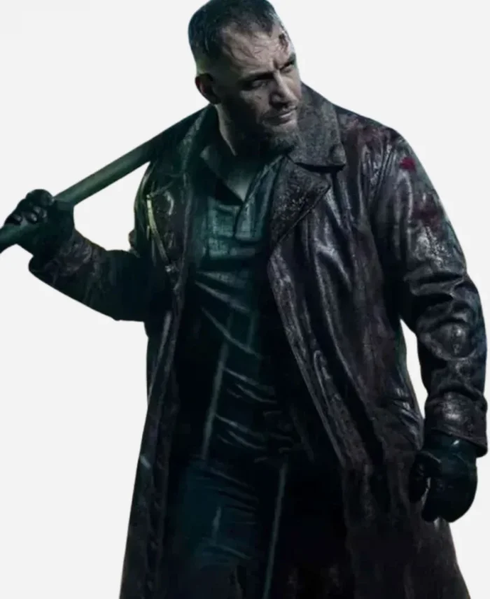 HAVOC 2025 Tom Hardy Brown Leather Coat