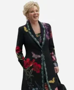 Hacks S04 Jean Smart Floral Butterfly Print Coat