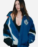 Hailey Bieber Toronto Maple Leafs Starter Jacket