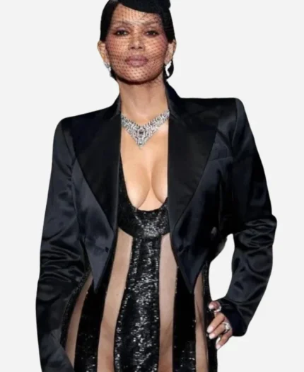 Halle Berry Met Gala 2025 Black Cropped Tuxedo Blazer