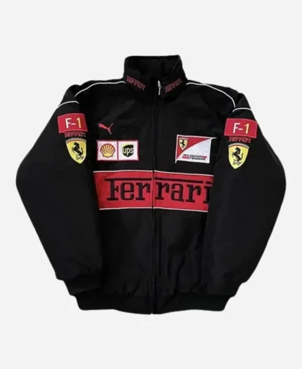 Halsey Vintage Black Ferrari F1 Jacket For Sale