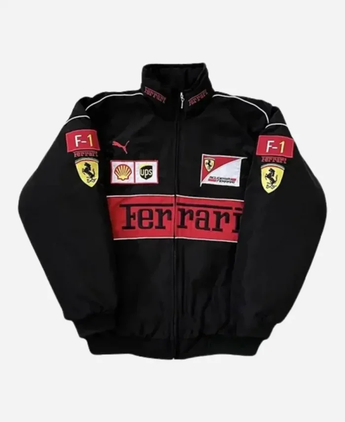 Halsey Vintage Black Ferrari F1 Jacket For Sale