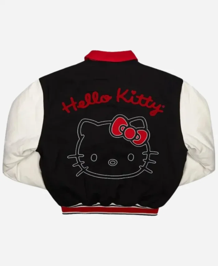 Hello Kitty Dumbgood Black and White Varsity Jacket For Sale