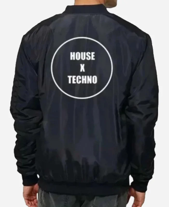 House X Techno CRSSD Green Bomber Jacket