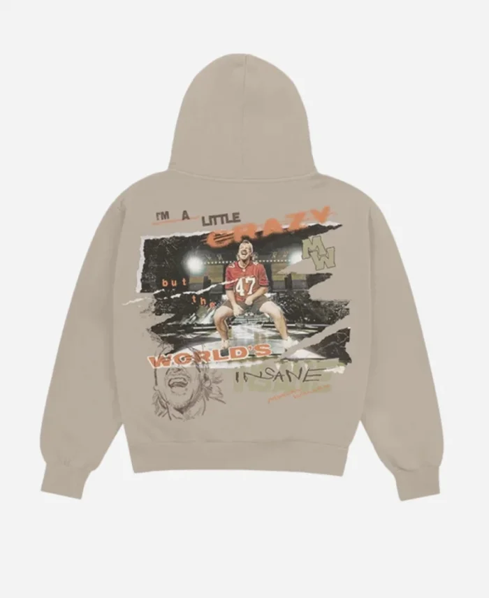 I’m A Little Crazy Morgan Wallen Pullover Beige Hoodie