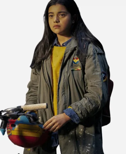 Iman Vellani The Marvels 2023 Kamala Khan Green Cotton Jacket