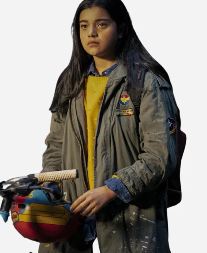 Iman Vellani The Marvels 2023 Kamala Khan Green Cotton Jacket