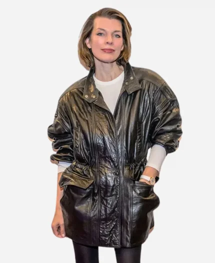 In the Lost Lands 2025 Milla Jovovich Leather Jacket