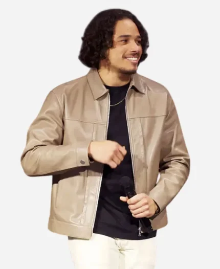 Ironheart Anthony Ramos Beige Leather Jacket