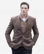 Jacob Elordi Priscilla 2023 Brown Blazer