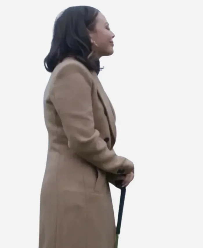 Janel Parrish Return to Office 2025 Beige Trench Coat