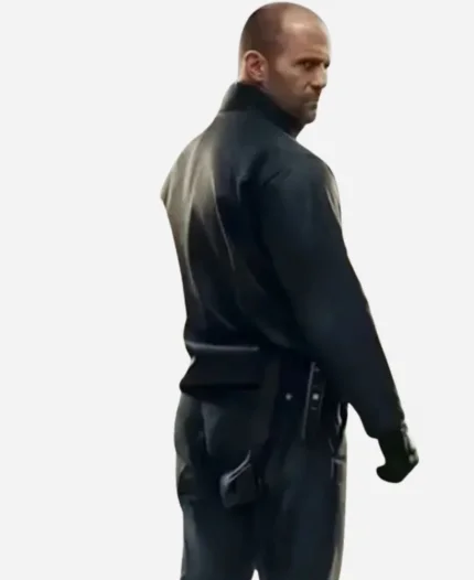 Jason Statham Movie A Working Man 2025 Levon Cade Black Cotton Jacket