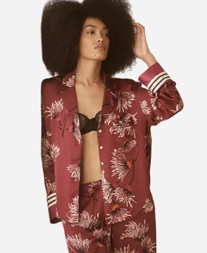 Jen Jacob Beyond the Gates Floral Red Pajamas