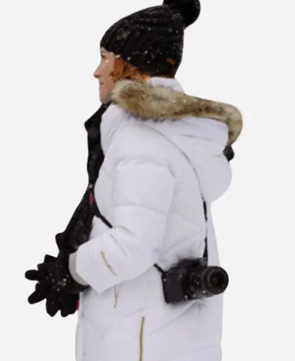 Jesse Christmas with The Campbells White Puffer Jacket