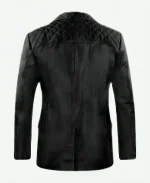 Jet Black Gentlemen Leather Blazer