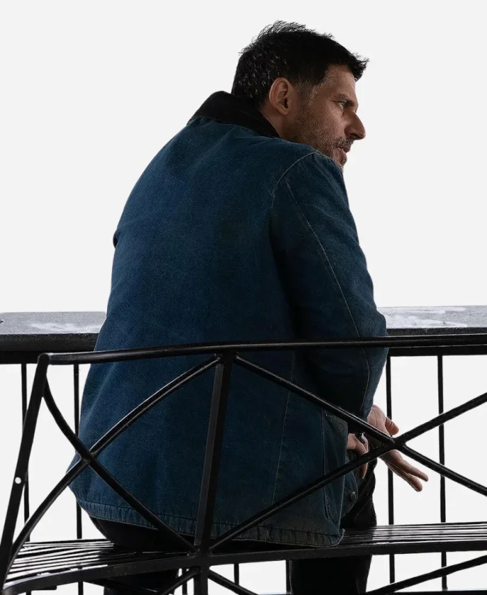 Joe Manganiello Movie The Kill Room 2023 Reggie Blue Denim Jacket
