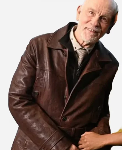 John Malkovich Movie Opus 2025 Alfred Moretti Brown Leather Jacket