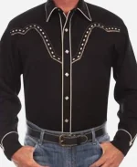 Jordan Allen Tv-Series The Voice Season 27 Black Western Shirt