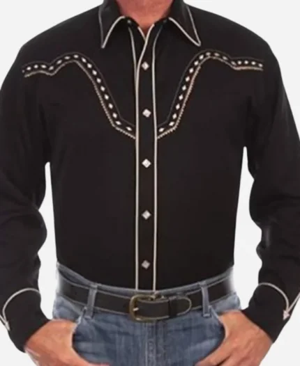 Jordan Allen Tv-Series The Voice Season 27 Black Western Shirt