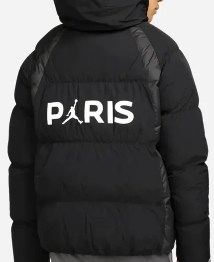 Jordan x Paris Saint Germain Puffer Black Jacket For Sale