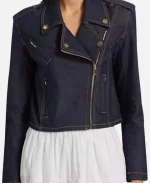 Joy Behar The View 2025 Denim Moto Jacket