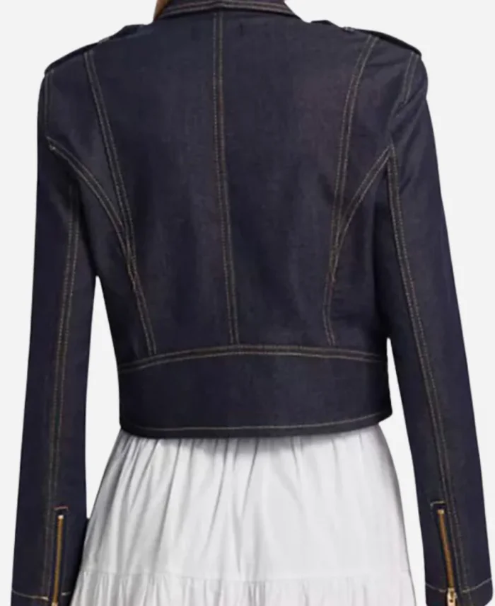 Joy Behar The View 2025 Denim Moto Jacket For Sale