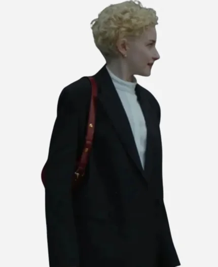 Julia Garner Movie Wolf Man 2025 Charlotte Black Wool Blazer For Women