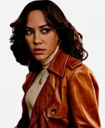 KD The Continental From the World of John Wick Mishel Prada Brown Leather Jacket