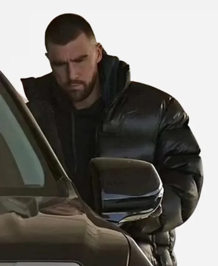 Kansas City Chiefs Travis Kelce Black Puffer Jacket