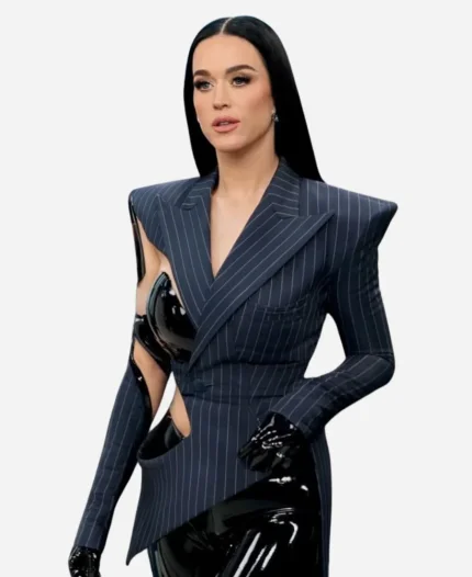 Katy Perry Met Gala 2025 Blue Stripe Blazer