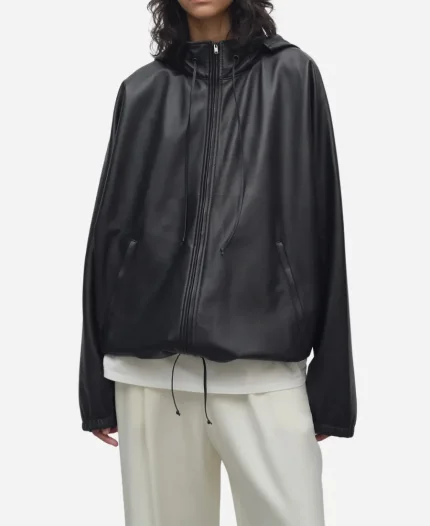 Kendall Jenner NYC 2025 Black Leather Jacket For Sale