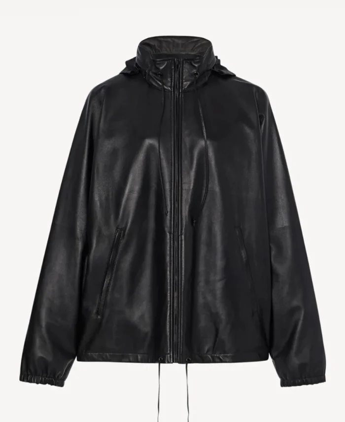 Kendall Jenner NYC 2025 Black Leather Jacket For Women