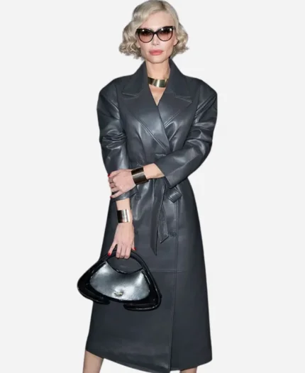 Keni Silva PFW Ashi Studio Grey Leather Coat