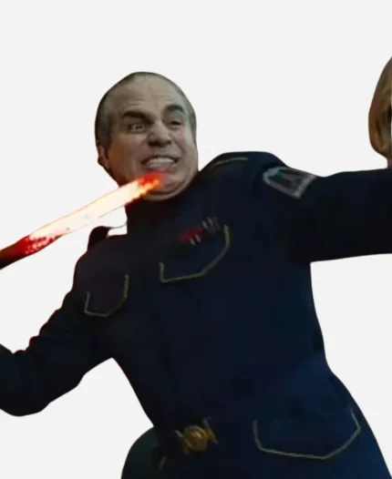 Kenneth Marshall Movie Mickey 17 Mark Ruffalo Blue Costume Jacket