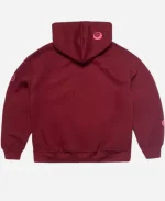 Keyboard Pullover Burgundy Fleece Hoodie
