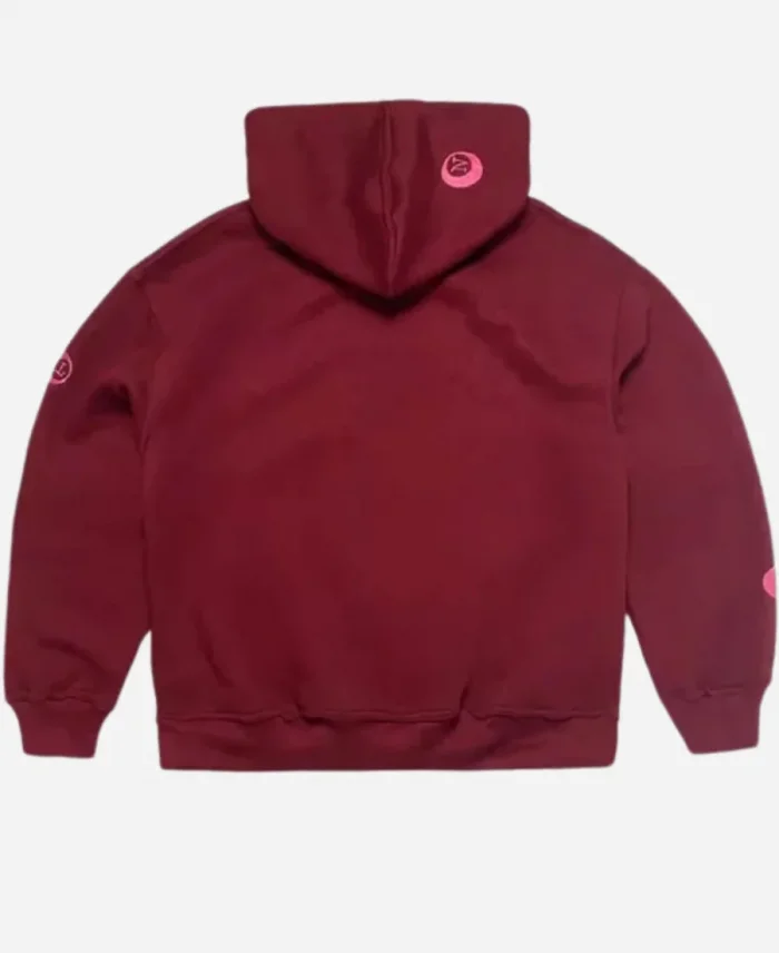 Keyboard Pullover Burgundy Fleece Hoodie