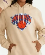 New York Knicks Chenille Hoodie - Beige