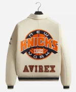 Kith & Avirex New York Knicks Icon Leather Bomber Jacket