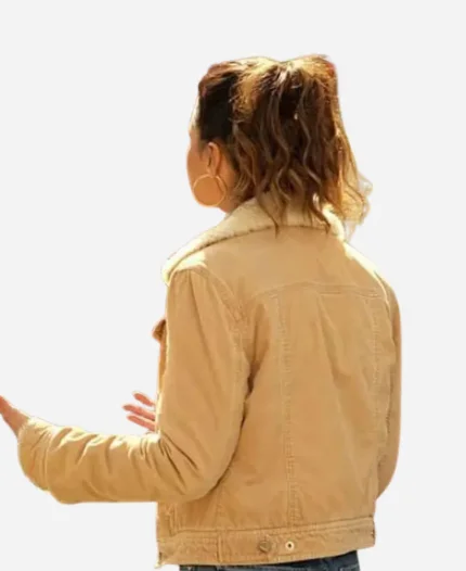 Lana Lang TV Series Superman And Lois Season 2 Emmanuelle Chriqui Brown Shearling Jacket