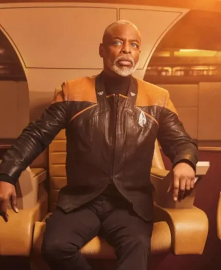 LeVar Burton TV Series Star Trek Season 03 Leather Jacket
