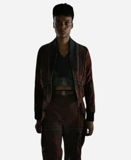 Leah Harvey Tv Series Foundation S02 Salvor Hardin Brown Bomber Jacket