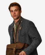 Leo Woodall TV Series Prime Target 2025 Edward Brooks Detective Grey Wool Blazer