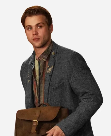 Leo Woodall TV Series Prime Target 2025 Edward Brooks Detective Grey Wool Blazer