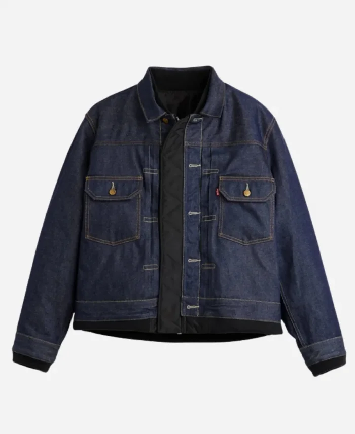 Levi’s x Sacai Men’s Denim x Nylon Twill Reversible Blouson Jacket For Sale