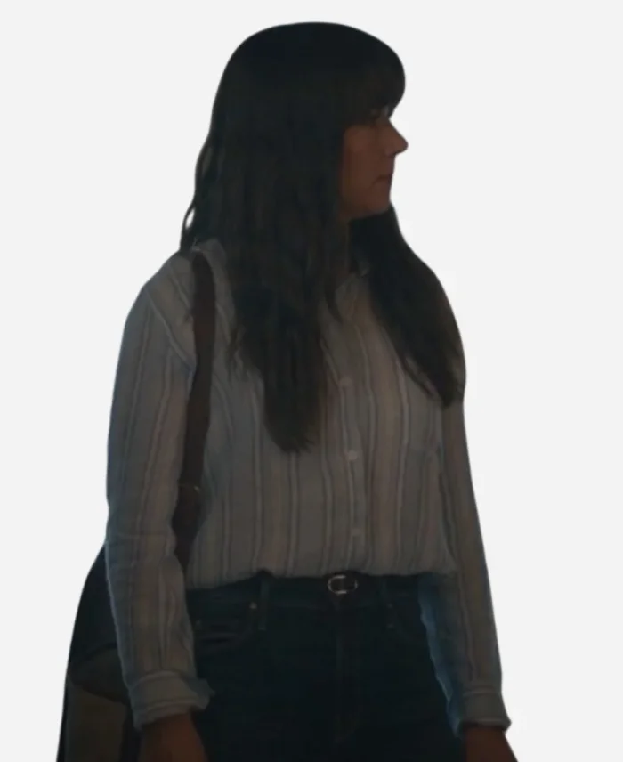 Linda Cardellin Movie Nonnas 2025 Olivia Striped Shirt