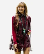 Lisa F1 Miami Grand Prix 2025 Leather Fringe Vest
