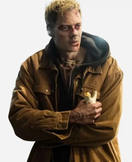 Locked 2025 Bill Skarsgard Brown Cotton Jacket