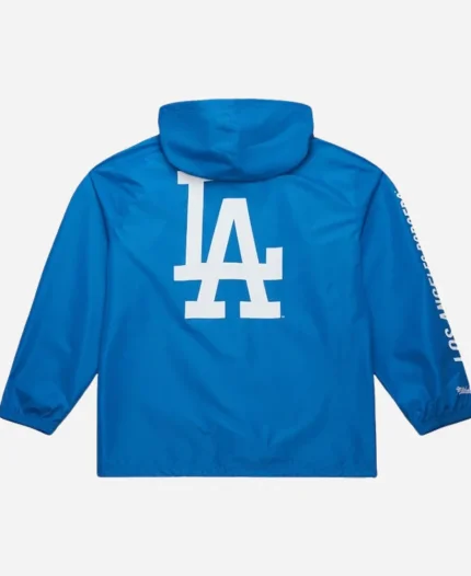 Los Angeles Dodgers Coaches Full-Snap Hooded Windbreaker Blue Jacket